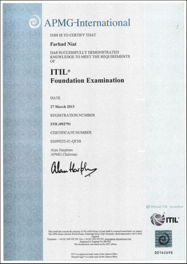 ITILv3- Foundation Examination