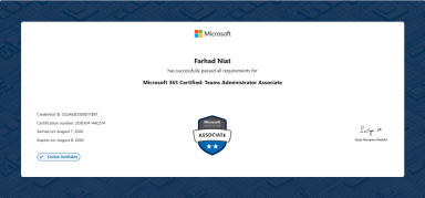 Microsoft 365 Certified: Teams Administrator Associate