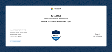 Microsoft 365 Certified: Administrator Expert