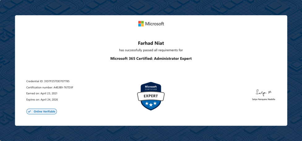 Microsoft 365 Certified: Administrator Expert