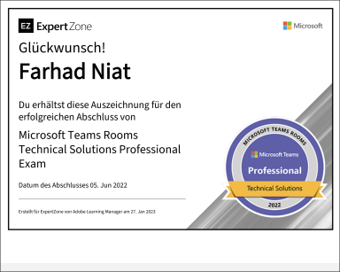 Microsoft Teams Rooms Technical Solutions Professional