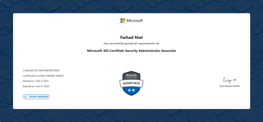 Microsoft 365 Certified: Security Adminstrator Associate